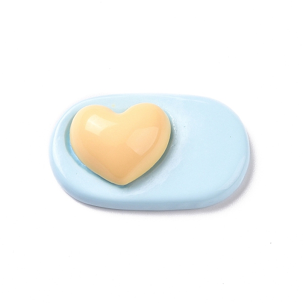 PandaHall Cute Opaque Resin Cabochons, Oval with Heart, Light Blue, 22.5x37x10mm Resin Oval
PandaHall Cute Opaque Resin Cabochons, Oval with Heart, Light Blue, 22.5x37x10mm Resin Oval