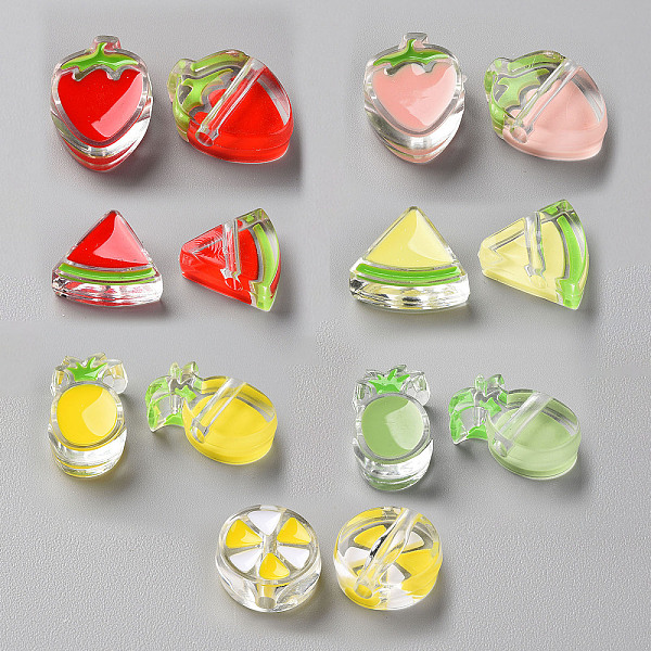 PandaHall 14Pcs 7 Style Transparent Enamel Acrylic Beads, Pineapple & Strawberry & Orange & Watermelon, Mixed Color, 25x15x9mm, Hole: 3.5mm..., Multicolor
PandaHall 14Pcs 7 Style Transparent Enamel Acrylic Beads, Pineapple & Strawberry & Orange & Watermelon, Mixed Color, 25x15x9mm, Hole: 3.5mm..., Multicolor