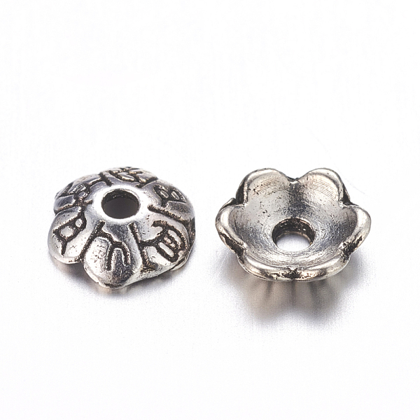 PandaHall Tibetan Style Alloy Flower Bead Caps, 6-Petal, Cadmium Free & Nickel Free & Lead Free, Antique Silver, 6x2mm, Hole: 1mm Alloy
PandaHall Tibetan Style Alloy Flower Bead Caps, 6-Petal, Cadmium Free & Nickel Free & Lead Free, Antique Silver, 6x2mm, Hole: 1mm Alloy