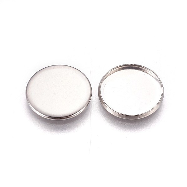 PandaHall 304 Stainless Steel Plain Edge Bezel Cups, Cabochon Settings, Flat Round, Stainless Steel Color, Tray: 18mm, 19.5x1.5mm 304...
PandaHall 304 Stainless Steel Plain Edge Bezel Cups, Cabochon Settings, Flat Round, Stainless Steel Color, Tray: 18mm, 19.5x1.5mm 304...