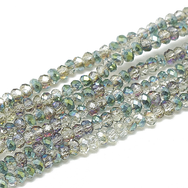 PandaHall Electroplate Glass Beads Strands, Faceted, Rondelle, Colorful, 2.5x1.5mm, Hole: 0.8mm, about 160~165pcs/strand, 13.78 inch~14.17...
PandaHall Electroplate Glass Beads Strands, Faceted, Rondelle, Colorful, 2.5x1.5mm, Hole: 0.8mm, about 160~165pcs/strand, 13.78 inch~14.17...