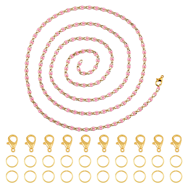 PandaHall SUPERFINDINGS DIY Chain Bracelet Necklace Making Kit, Including 304 Stainless Steel Dapped Chains with Enamel, Alloy Clasps, Iron..., Pink
PandaHall SUPERFINDINGS DIY Chain Bracelet Necklace Making Kit, Including 304 Stainless Steel Dapped Chains with Enamel, Alloy Clasps, Iron..., Pink