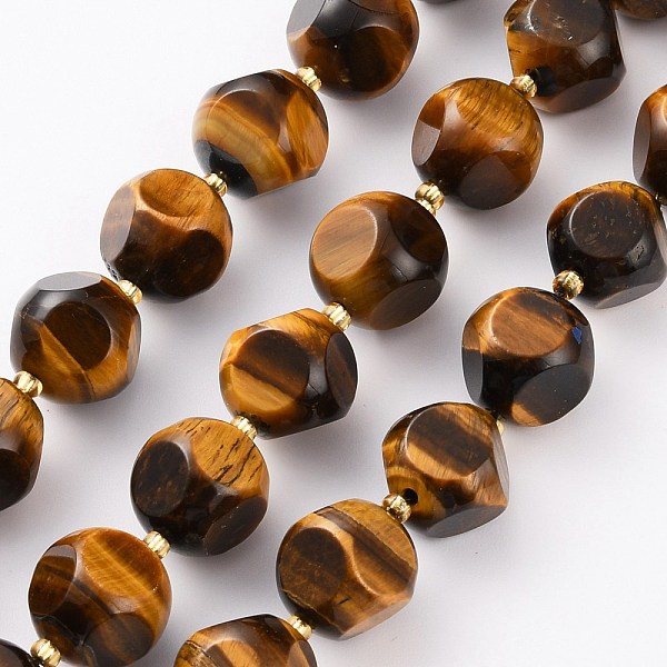 PandaHall Natural Tiger Eye Beads Strands, with Seed Beads, Six Sided Celestial Dice, Faceted, 14~14.5x14~14.5mm, Hole: 1mm, about...
PandaHall Natural Tiger Eye Beads Strands, with Seed Beads, Six Sided Celestial Dice, Faceted, 14~14.5x14~14.5mm, Hole: 1mm, about...