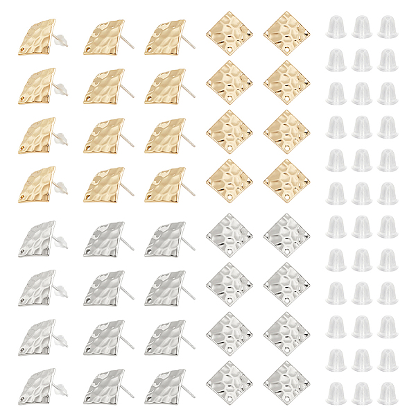 PandaHall DICOSMETIC 40Pcs 2 Styles Rhombus Earring Findings 2 Colors Alloy Stud Earrings Platinum and Light Gold Flat Earring Post Texture...
PandaHall DICOSMETIC 40Pcs 2 Styles Rhombus Earring Findings 2 Colors Alloy Stud Earrings Platinum and Light Gold Flat Earring Post Texture...
