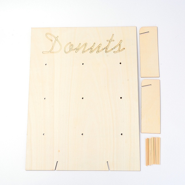 PandaHall Poplar Donut Rack Supplies Display, Rectangle, BurlyWood, 30x0.2x40cm, Hole: 4mm, Holder: 14.8x5x0.25cm, 2pcs, Stick: 7x0.4cm..., Orange
PandaHall Poplar Donut Rack Supplies Display, Rectangle, BurlyWood, 30x0.2x40cm, Hole: 4mm, Holder: 14.8x5x0.25cm, 2pcs, Stick: 7x0.4cm..., Orange