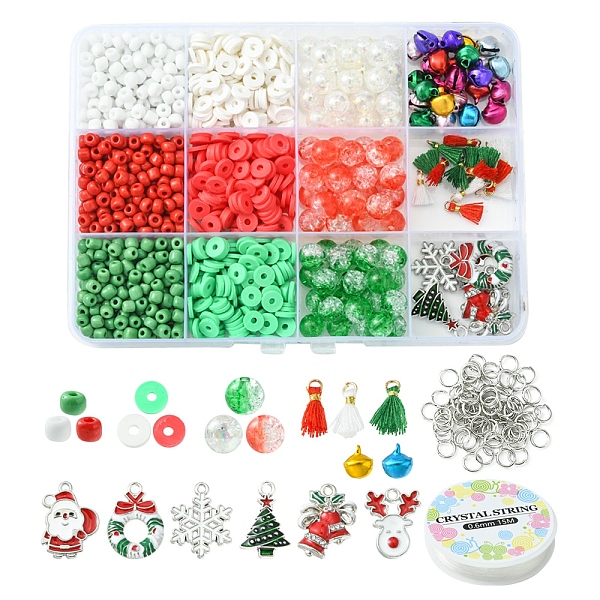 PandaHall DIY Christams Bracelet Making Kit, Including Glass Round & Polymer Clay Disc Beads, Wreath & Sock Alloy Enamel & Aluminum Bell &..., Multicolor
PandaHall DIY Christams Bracelet Making Kit, Including Glass Round & Polymer Clay Disc Beads, Wreath & Sock Alloy Enamel & Aluminum Bell &..., Multicolor