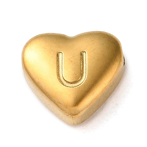 PandaHall 201 Stainless Steel Beads, Golden, Heart, Letter U, 7x8x3.5mm, Hole: 1.5mm 201 Stainless Steel Letter U
PandaHall 201 Stainless Steel Beads, Golden, Heart, Letter U, 7x8x3.5mm, Hole: 1.5mm 201 Stainless Steel Letter U