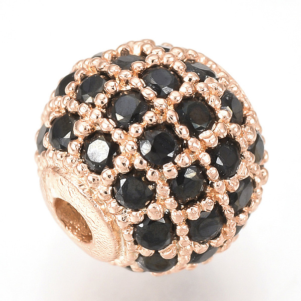 PandaHall Brass Micro Pave Cubic Zirconia Beads, Round, Black, Rose Gold, 8mm, Hole: 1.5mm Brass+Cubic Zirconia Round Black
PandaHall Brass Micro Pave Cubic Zirconia Beads, Round, Black, Rose Gold, 8mm, Hole: 1.5mm Brass+Cubic Zirconia Round Black