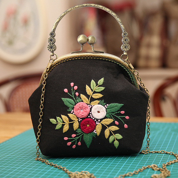 PandaHall DIY Kiss Lock Coin Purse Embroidery Kit, Including Embroidered Fabric, Embroidery Needles & Thread, Metal Purse Handle, Flower..., Black
PandaHall DIY Kiss Lock Coin Purse Embroidery Kit, Including Embroidered Fabric, Embroidery Needles & Thread, Metal Purse Handle, Flower..., Black