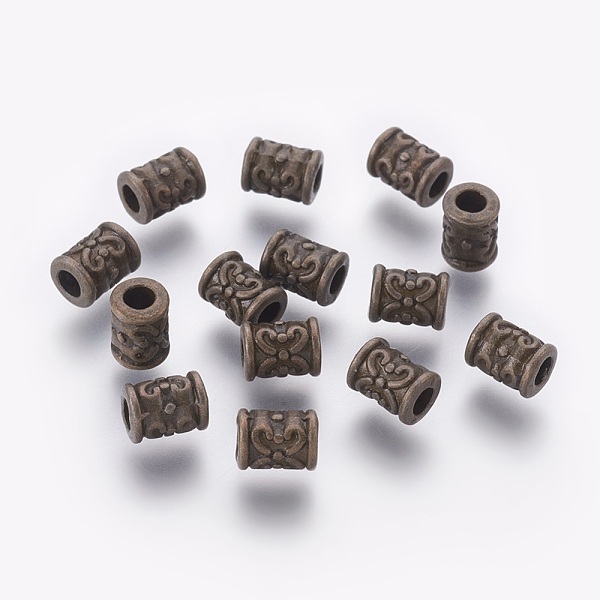 PandaHall Tibetan Style Alloy Beads, Lead Free & Nickel Free & Cadmium Free, Antique Bronze Color, Column, 7mm long, 5.5mm wide, 5mm thick...
PandaHall Tibetan Style Alloy Beads, Lead Free & Nickel Free & Cadmium Free, Antique Bronze Color, Column, 7mm long, 5.5mm wide, 5mm thick...