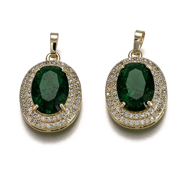 PandaHall Golden Plated Brass Micro Pave Clear Cubic Zirconia Pendants, with Glass, with Snap on Bails, Long-Lasting Plated, Oval, Green...
PandaHall Golden Plated Brass Micro Pave Clear Cubic Zirconia Pendants, with Glass, with Snap on Bails, Long-Lasting Plated, Oval, Green...