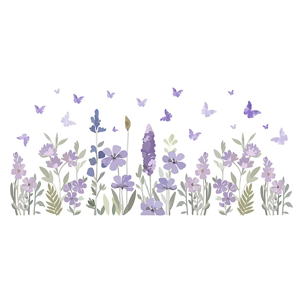 PandaHall SUPERDANT Flowers Large Wall Stickers Purple Flowers Butterfly Vinyl Removable Peel and Stick Wall Decals Art Picture Decorations...
PandaHall SUPERDANT Flowers Large Wall Stickers Purple Flowers Butterfly Vinyl Removable Peel and Stick Wall Decals Art Picture Decorations...