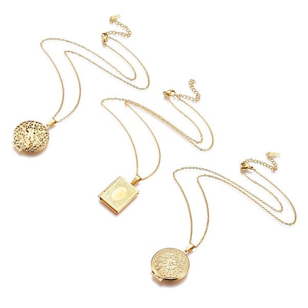 PandaHall 304 Stainless Steel Locket Pendant Necklaces, Mixed Shape, Golden, 17.7 inch(45cm) 304 Stainless Steel
PandaHall 304 Stainless Steel Locket Pendant Necklaces, Mixed Shape, Golden, 17.7 inch(45cm) 304 Stainless Steel
