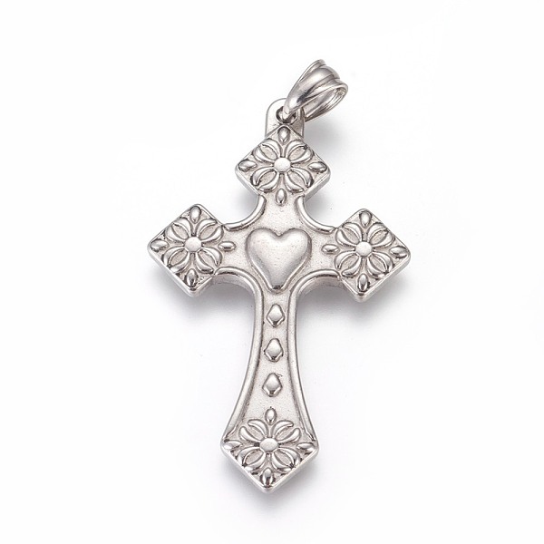 PandaHall 304 Stainless Steel Big Pendants, Cross, Stainless Steel Color, 50.5x30.5x3mm, Hole: 4.5x6.5mm 304 Stainless Steel Cross
PandaHall 304 Stainless Steel Big Pendants, Cross, Stainless Steel Color, 50.5x30.5x3mm, Hole: 4.5x6.5mm 304 Stainless Steel Cross