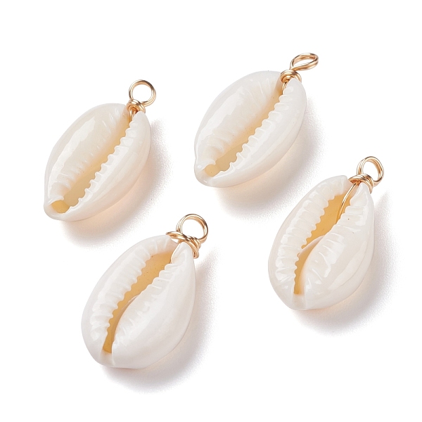 PandaHall Natural Cowrie Shell Pendants, Shell Charms with Eco-Friendly Copper Wire, Real 18K Gold Plated, 24~30x14~17x5~9mm, Hole: 4mm..., Orange
PandaHall Natural Cowrie Shell Pendants, Shell Charms with Eco-Friendly Copper Wire, Real 18K Gold Plated, 24~30x14~17x5~9mm, Hole: 4mm..., Orange