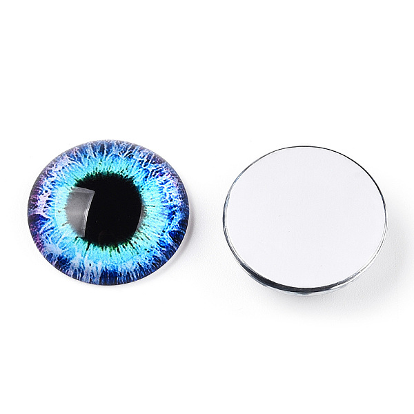 PandaHall Glass Cabochons, Half Round with Eye, Cyan, 20x6.5mm Glass Half Round Cyan
PandaHall Glass Cabochons, Half Round with Eye, Cyan, 20x6.5mm Glass Half Round Cyan