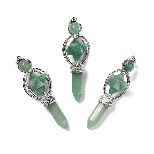 PandaHall Natural Green Aventurine Big Pendants, Eco-Friendly Brass Finding, Platinum, Cadmium Free & Lead Free, Sceptre, 61x24mm, Hole...
PandaHall Natural Green Aventurine Big Pendants, Eco-Friendly Brass Finding, Platinum, Cadmium Free & Lead Free, Sceptre, 61x24mm, Hole...