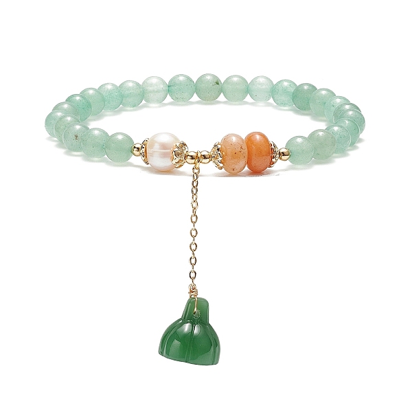PandaHall Natural Green & Red Aventurine & Pearl Beaded Stretch Bracelet, Gemstone Bracelet with Glass Lotus Seedpod Tassel Charms for Women...
PandaHall Natural Green & Red Aventurine & Pearl Beaded Stretch Bracelet, Gemstone Bracelet with Glass Lotus Seedpod Tassel Charms for Women...
