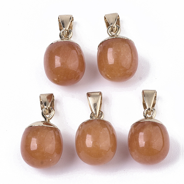 PandaHall Top Golden Plated Natural White Jade Pendants, with Iron Snap on Bails & Loop, Barrel, Dyed, Chocolate, 17~19x11.5~12.5mm, Hole..., Brown
PandaHall Top Golden Plated Natural White Jade Pendants, with Iron Snap on Bails & Loop, Barrel, Dyed, Chocolate, 17~19x11.5~12.5mm, Hole..., Brown