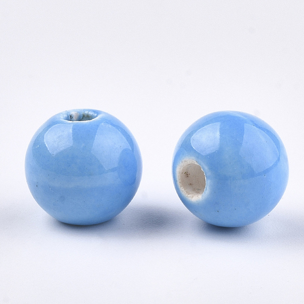 PandaHall Handmade Porcelain Beads, Bright Glazed Porcelain, Round, Deep Sky Blue, 10~10.5x9.5~10mm, Hole: 2.5~3mm Porcelain Round Blue
PandaHall Handmade Porcelain Beads, Bright Glazed Porcelain, Round, Deep Sky Blue, 10~10.5x9.5~10mm, Hole: 2.5~3mm Porcelain Round Blue