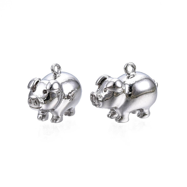 PandaHall Brass Charms, Cadmium Free & Nickel Free & Lead Free, Pig, Platinum, 13x16x10mm, Hole: 1.2mm Brass Pig
PandaHall Brass Charms, Cadmium Free & Nickel Free & Lead Free, Pig, Platinum, 13x16x10mm, Hole: 1.2mm Brass Pig