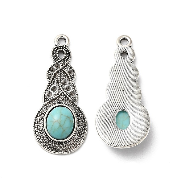 PandaHall Tibetan Style Alloy Pendant Rhinestone Settings, with Synthetic Turquoise Cabochons, Gourd, Antique Silver, Fit For 1.5mm...
PandaHall Tibetan Style Alloy Pendant Rhinestone Settings, with Synthetic Turquoise Cabochons, Gourd, Antique Silver, Fit For 1.5mm...
