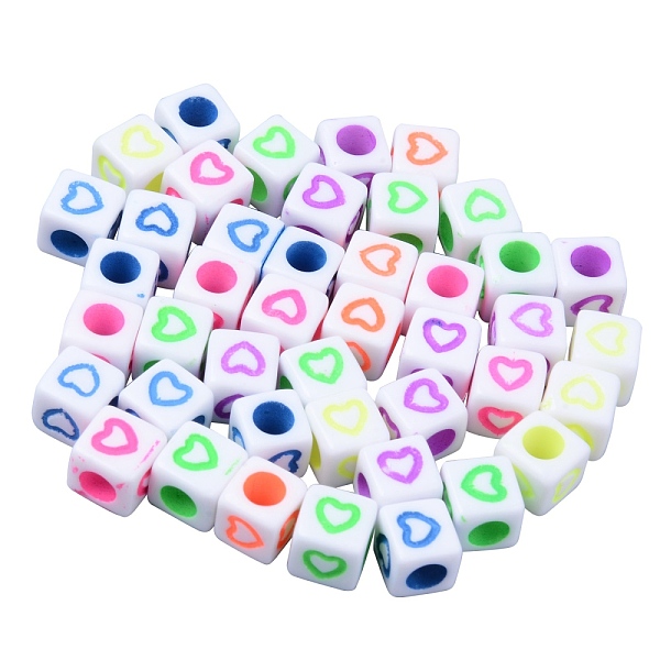PandaHall Opaque White Acrylic European Beads, Large Hole Beads, Cube with Mixed Color Heart, 7x7x7mm, Hole: 4mm, about 760~800pcs/200g...
PandaHall Opaque White Acrylic European Beads, Large Hole Beads, Cube with Mixed Color Heart, 7x7x7mm, Hole: 4mm, about 760~800pcs/200g...