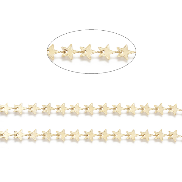 PandaHall 3.28 Feet Brass Handmade Beaded Chains, Link Chain, Long-Lasting Plated, Soldered, Star,Real 18K Gold Plated, Link: 11x8x0.5mm...
PandaHall 3.28 Feet Brass Handmade Beaded Chains, Link Chain, Long-Lasting Plated, Soldered, Star,Real 18K Gold Plated, Link: 11x8x0.5mm...