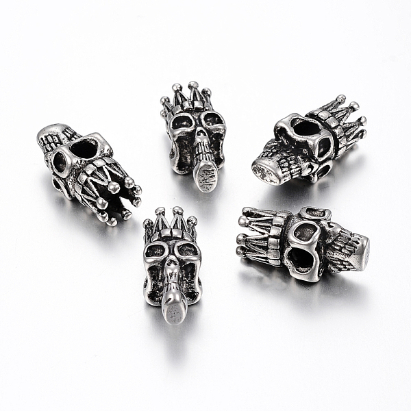 PandaHall 304 Stainless Steel European Beads, Large Hole Beads, Skull with Crown, Antique Silver, 19x8x8.5mm, Hole: 4mm 304 Stainless Steel...
PandaHall 304 Stainless Steel European Beads, Large Hole Beads, Skull with Crown, Antique Silver, 19x8x8.5mm, Hole: 4mm 304 Stainless Steel...