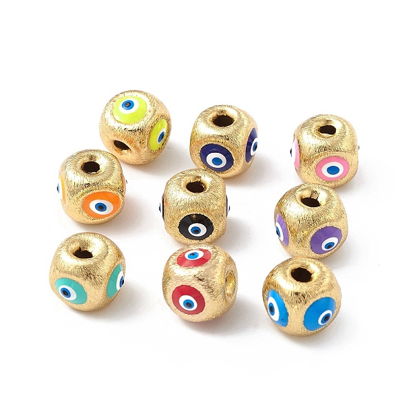 PandaHall Brass Beads, with Enamel, Real 18K Gold Plated, Cube with Evil Eye, Mixed Color, 10.5x11.5x11mm, Hole: 2.5mm Brass+Enamel Cube..., Multicolor
PandaHall Brass Beads, with Enamel, Real 18K Gold Plated, Cube with Evil Eye, Mixed Color, 10.5x11.5x11mm, Hole: 2.5mm Brass+Enamel Cube..., Multicolor