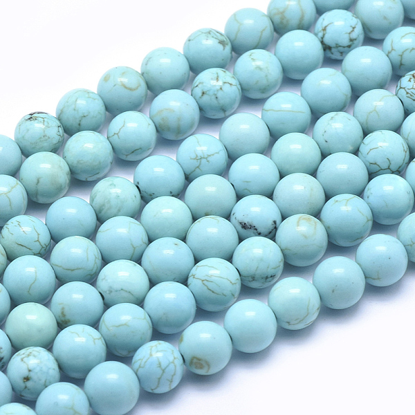 PandaHall Natural Howlite Beads Strands, Dyed & Heated, Round, 8mm, Hole: 1mm, about 50pcs/strand, 15.7 inch(40cm) Howlite Round Cyan
PandaHall Natural Howlite Beads Strands, Dyed & Heated, Round, 8mm, Hole: 1mm, about 50pcs/strand, 15.7 inch(40cm) Howlite Round Cyan