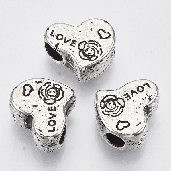 PandaHall Valentine's Day Theme, CCB Plastic Beads, Carved Heart with Word Love, Antique Silver, 7.5x15x6mm, Hole: 4mm, about 650pcs/500g...
PandaHall Valentine's Day Theme, CCB Plastic Beads, Carved Heart with Word Love, Antique Silver, 7.5x15x6mm, Hole: 4mm, about 650pcs/500g...