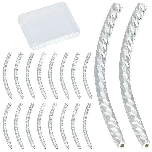 PandaHall CREATCABIN 40Pcs Brass Tube Beads, Long-Lasting Plated, Curved Beads, Tube, 925 Sterling Silver Plated, 20x1.5mm, Hole: 0.8mm...
PandaHall CREATCABIN 40Pcs Brass Tube Beads, Long-Lasting Plated, Curved Beads, Tube, 925 Sterling Silver Plated, 20x1.5mm, Hole: 0.8mm...