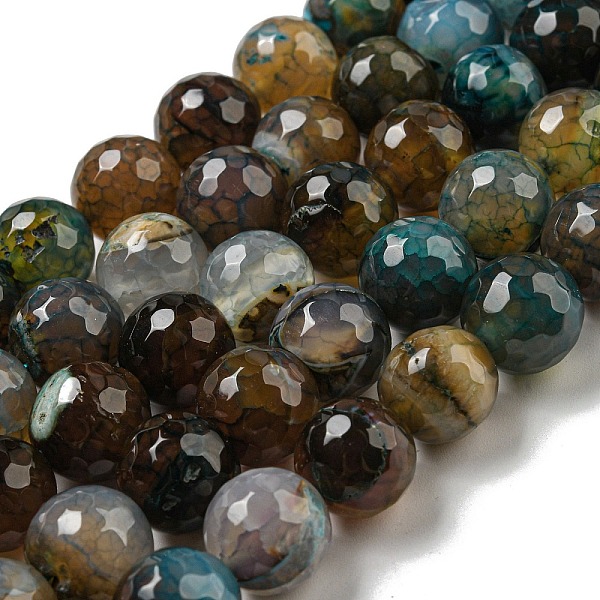 PandaHall Faceted Natural Dragon Veins Agate Beads Strands, Round, Dyed & Heated, Coconut Brown, 12mm, Hole: 1.6mm, about 31pcs/strand...
PandaHall Faceted Natural Dragon Veins Agate Beads Strands, Round, Dyed & Heated, Coconut Brown, 12mm, Hole: 1.6mm, about 31pcs/strand...