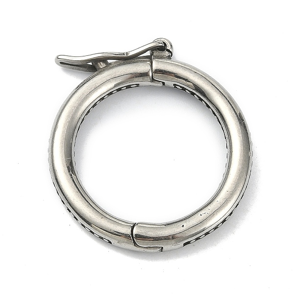 PandaHall Tibetan Style 316 Surgical Stainless Steel Twister Clasps, Ring, Antique Silver, 28x3.3mm 316 Surgical Stainless Steel
PandaHall Tibetan Style 316 Surgical Stainless Steel Twister Clasps, Ring, Antique Silver, 28x3.3mm 316 Surgical Stainless Steel