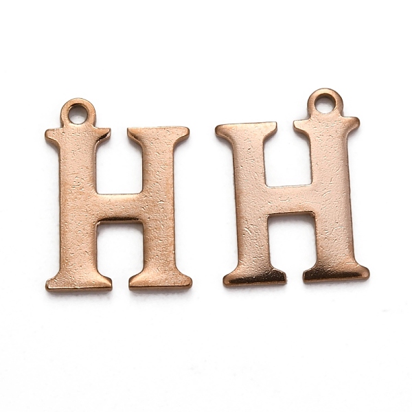 PandaHall Ion Plating(IP) 304 Stainless Steel Alphabet Charms, Rose Gold, Letter.H, 12x9x1mm, Hole: 1mm 304 Stainless Steel Letter H
PandaHall Ion Plating(IP) 304 Stainless Steel Alphabet Charms, Rose Gold, Letter.H, 12x9x1mm, Hole: 1mm 304 Stainless Steel Letter H