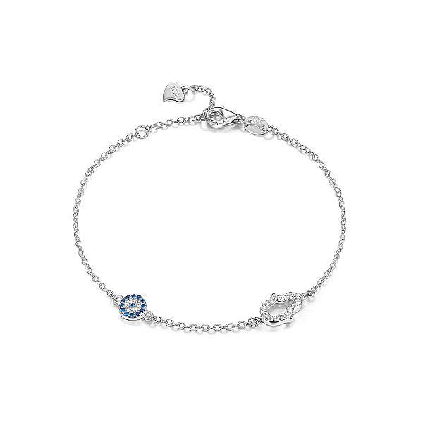 PandaHall S925 Sterling Silver Evil Eye Link Bracelet, Full Rhinestones Eyes Series for Women, Platinum Sterling Silver Evil Eye
PandaHall S925 Sterling Silver Evil Eye Link Bracelet, Full Rhinestones Eyes Series for Women, Platinum Sterling Silver Evil Eye