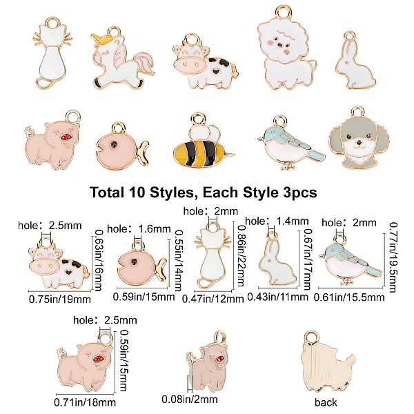 PandaHall SUNNYCLUE Animal Theme Alloy Enamel Pendants, Light Gold, Mixed Color, 30pcs/box Alloy+Enamel Other Animal Multicolor
PandaHall SUNNYCLUE Animal Theme Alloy Enamel Pendants, Light Gold, Mixed Color, 30pcs/box Alloy+Enamel Other Animal Multicolor