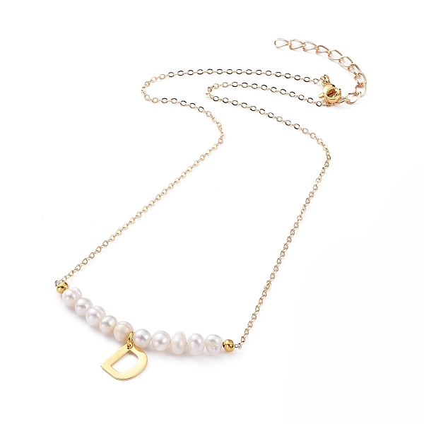 PandaHall Natural Freshwater Pearl Pendant Necklaces, with Brass Cable Chains, 304 Stainless Steel Letter Charms and Lobster Claw Clasps...
PandaHall Natural Freshwater Pearl Pendant Necklaces, with Brass Cable Chains, 304 Stainless Steel Letter Charms and Lobster Claw Clasps...