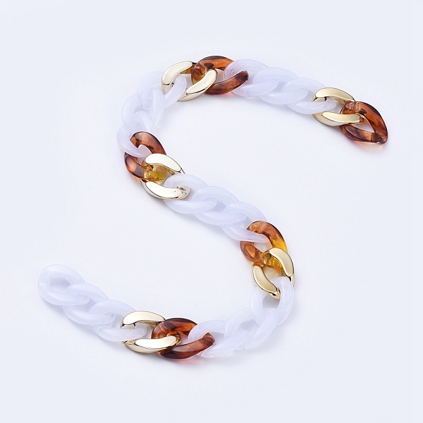 PandaHall Transparent Acrylic Handmade Curb Chain, Twisted Chain, Saddle Brown, 29~29.5x20.5~21x6mm, about 39.37 inch(1m)/strand Acrylic...
PandaHall Transparent Acrylic Handmade Curb Chain, Twisted Chain, Saddle Brown, 29~29.5x20.5~21x6mm, about 39.37 inch(1m)/strand Acrylic...