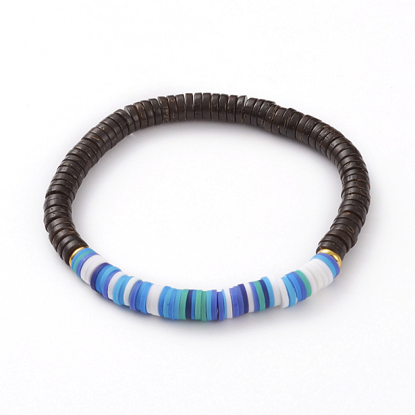 PandaHall Polymer Clay Heishi Beads Stretch Bracelets, with Natural Coconut Beads and Golden Plated Brass Beads, Disc/Flat Round, Deep Sky...
PandaHall Polymer Clay Heishi Beads Stretch Bracelets, with Natural Coconut Beads and Golden Plated Brass Beads, Disc/Flat Round, Deep Sky...