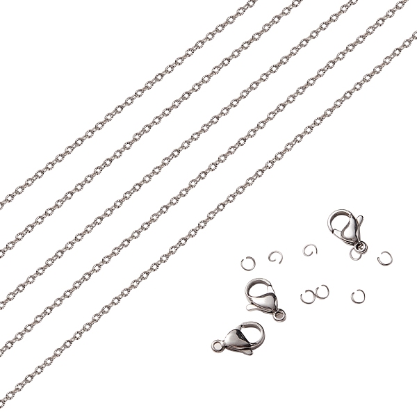 PandaHall DIY 304 Stainless Steel Cable Chains Necklace Making Kits, Including 2m Chains, Lobster Claw Clasps & Jump Rings, Stainless Steel...
PandaHall DIY 304 Stainless Steel Cable Chains Necklace Making Kits, Including 2m Chains, Lobster Claw Clasps & Jump Rings, Stainless Steel...