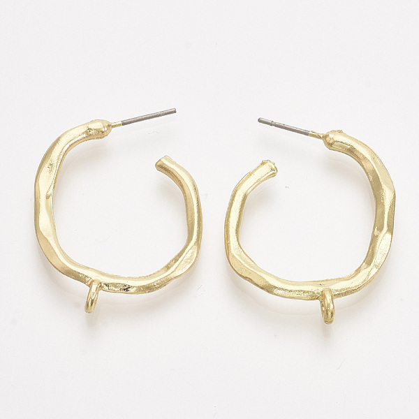 PandaHall Alloy Stud Earring Findings, Half Hoop Earrings, with Steel Pins and Loop, Light Gold, 28~29x22.5mm, Hole: 1.6mm, Pin: 0.7mm Alloy...
PandaHall Alloy Stud Earring Findings, Half Hoop Earrings, with Steel Pins and Loop, Light Gold, 28~29x22.5mm, Hole: 1.6mm, Pin: 0.7mm Alloy...