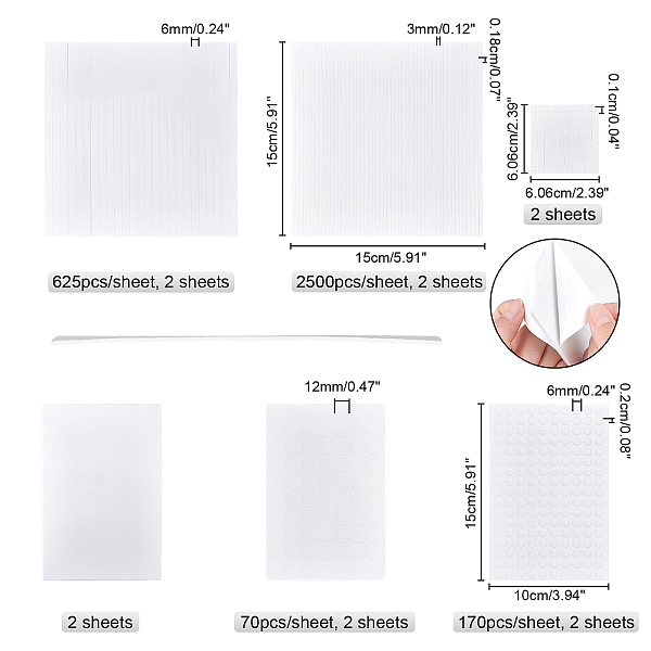 PandaHall 12 Sheets Square & Rectangle Sponge Foam Double Sided Adhesive Paper, with Foam, White, 2 sheets/style Foam Rectangle White
PandaHall 12 Sheets Square & Rectangle Sponge Foam Double Sided Adhesive Paper, with Foam, White, 2 sheets/style Foam Rectangle White