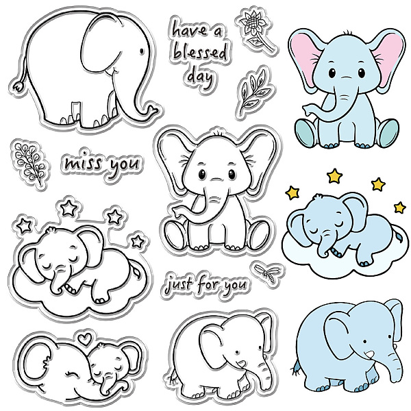 PandaHall CRASPIRE Elephant Clear Stamps Flower Words Star Animal Reusable Background Postmark Transparent Silicone Stamp Seals for...
PandaHall CRASPIRE Elephant Clear Stamps Flower Words Star Animal Reusable Background Postmark Transparent Silicone Stamp Seals for...