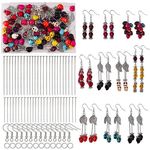 PandaHall DIY Leaf Dangle Earring Making Kit, Including Synthetic Turquoise Beads, Brass Earring Hooks, Alloy Pendants, Mixed Color..., Multicolor
PandaHall DIY Leaf Dangle Earring Making Kit, Including Synthetic Turquoise Beads, Brass Earring Hooks, Alloy Pendants, Mixed Color..., Multicolor