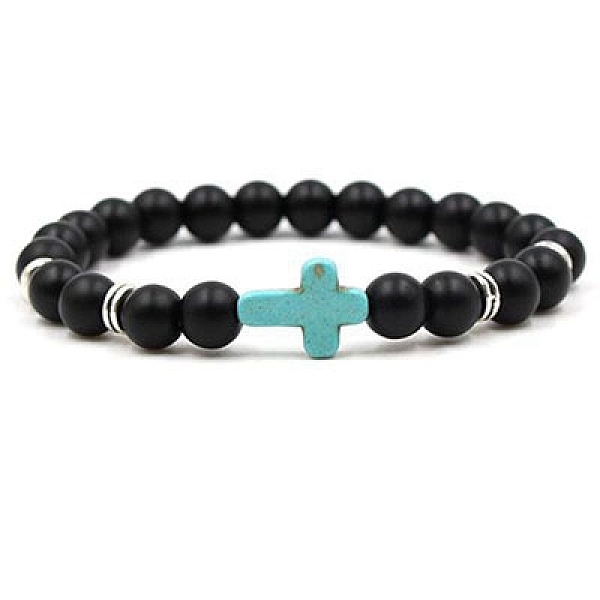 PandaHall Synthetic Turquoise Cross Stretch Bracelet, Turquoise, Inner Diameter: 2-3/8 inch(6cm) Synthetic Turquoise Green
PandaHall Synthetic Turquoise Cross Stretch Bracelet, Turquoise, Inner Diameter: 2-3/8 inch(6cm) Synthetic Turquoise Green