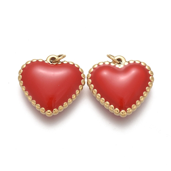 PandaHall 316 Surgical Stainless Steel Pendants, with Enamel, Heart, Red, Golden, 14.5x15x4.5mm, Jump Ring: 4x0.6mm, 2.8mm Inner Diameter...
PandaHall 316 Surgical Stainless Steel Pendants, with Enamel, Heart, Red, Golden, 14.5x15x4.5mm, Jump Ring: 4x0.6mm, 2.8mm Inner Diameter...