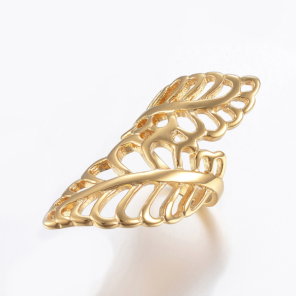 PandaHall Ion Plating(IP) 304 Stainless Steel Wide Band Rings, Hollow, Leaf, Golden, Size 8, 18mm 304 Stainless Steel
PandaHall Ion Plating(IP) 304 Stainless Steel Wide Band Rings, Hollow, Leaf, Golden, Size 8, 18mm 304 Stainless Steel