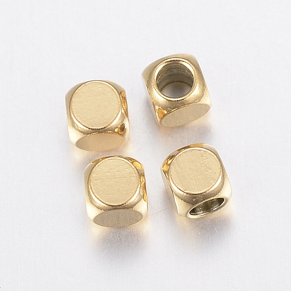 PandaHall Ion Plating(IP) 304 Stainless Steel Beads, Cube, Golden, 3x3x3mm, Hole: 2mm 304 Stainless Steel Cube
PandaHall Ion Plating(IP) 304 Stainless Steel Beads, Cube, Golden, 3x3x3mm, Hole: 2mm 304 Stainless Steel Cube